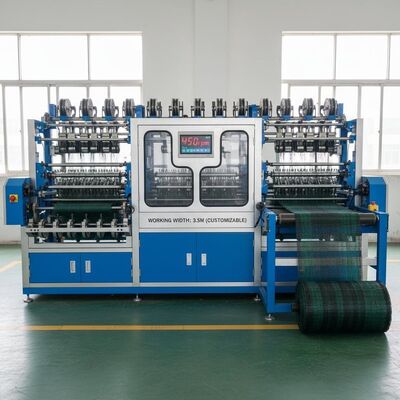 Máquina de fazer rede de proteção UV com largura de trabalho personalizável e alta velocidade (200-450 rpm)