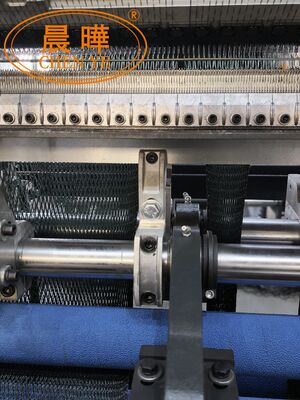 SRCP Raschel Warp máquina de tricô com barra de agulha única, sistema de solto negativo e engrenagem de camada aberta para redes de proteção contra granizo